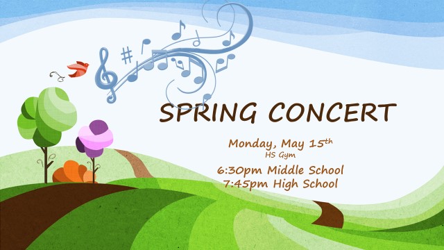 image of the spring concert advertisement